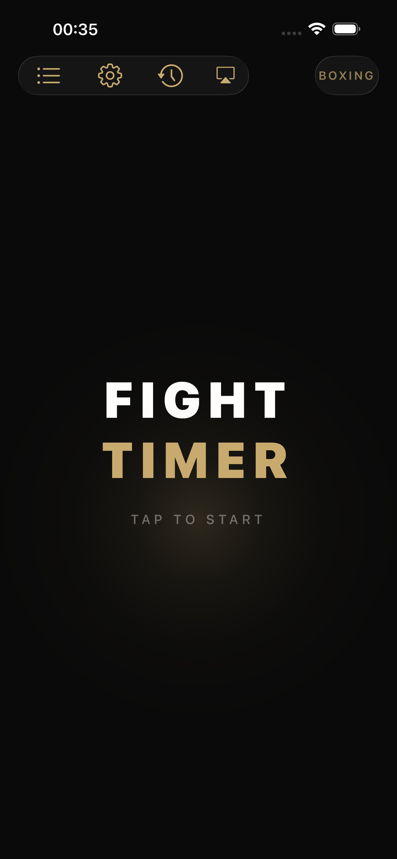 Fight Timer idle screen